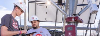 UL Lafayette researchers working at the Solar lab.
